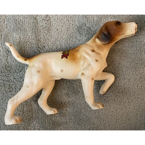 Vtg English Pointer Setter Spaniel Hunting Dog Porcelain Figurine Souvenir Rare - Picture 2 of 14